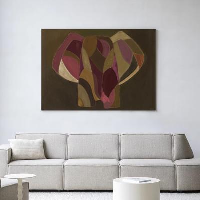 Urban Cotton Wandkleed 'Elefante' 80 x 110cm in Frame - black
