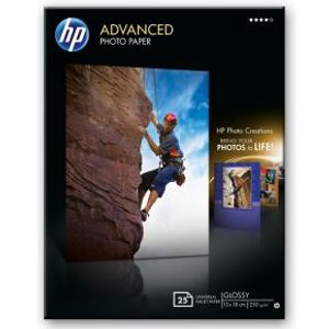 HP Advanced Photo Paper, glanzend, 25 vel, 13 x 18 cm zonder rand