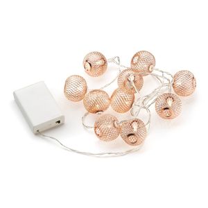 Konstsmide Light set copper metal balls Lichtdecoratie ketting Koper 10 lampen LED 0,6 W