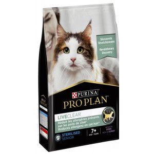 Pro Plan LiveClear Sterilised Senior 7+ met kalkoen kattenvoer 2 x 1,4 kg