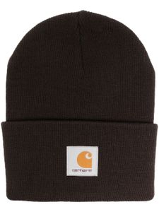 Carhartt WIP bonnet en maille à patch logo - Marron