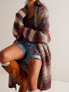 Striped Loose Boho Cardigan