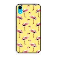 Flamingo's geel: iPhone XR Biologisch afbreekbaar hoesje