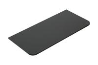 Topblad Wiesbaden Novira 100x48 cm Afgeronde Hoeken Mat Zwart