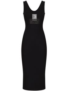 Dolce & Gabbana DGVIB3 scoop-neck midi dress - Noir