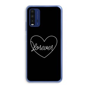 Forever heart black: Xiaomi Redmi 9T Transparant Hoesje