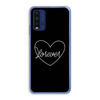 Forever heart black: Xiaomi Redmi 9T Transparant Hoesje