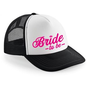 Bellatio Decorations vrijgezellenfeest pet voor dames - Bride to be - zwart/wit - snapback cap   -