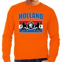 Grote maten oranje fan sweater / trui Holland met een Nederlands wapen EK/ WK voor heren 4XL  -