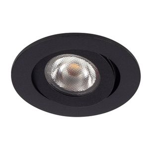 BR0042 LED-inbouwspot kantelbaar 2,2W 2700K IP44 Zwart