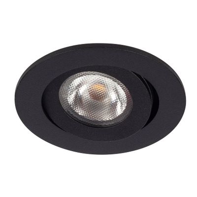 BR0042 LED-inbouwspot kantelbaar 2,2W 2700K IP44 Zwart