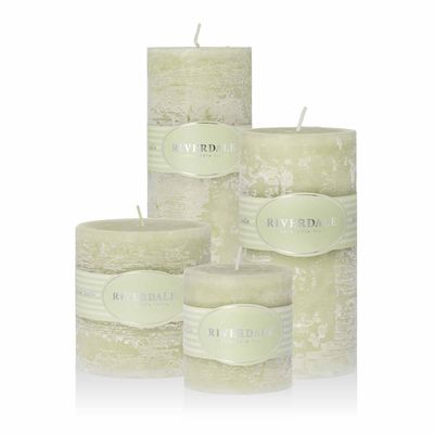 Rustieke Geurkaars Summer Bellini pistache 10x10cm Rustieke Geurkaars Summer Bellini pistache 10x10cm