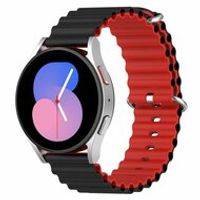 Ocean Style bandje - Zwart / rood - Samsung Galaxy Watch 3 - 41mm - thumbnail