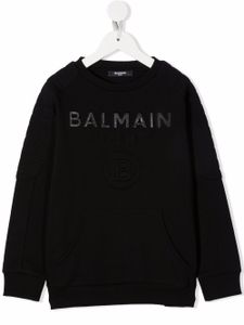 Balmain Kids sweat à logo embossé - Noir