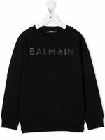 Balmain Kids sweat à logo embossé - Noir - thumbnail