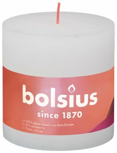 Bolsius shine rustiekkaars 100/100 cloudy white