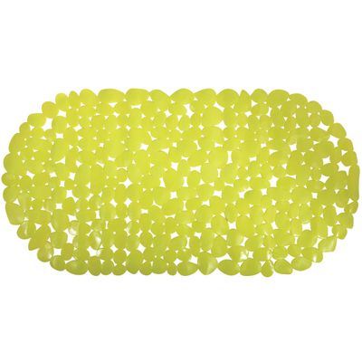 Douche/bad anti-slip mat badkamer - pvc - limegroen - 35 x 68 cm - ovaal