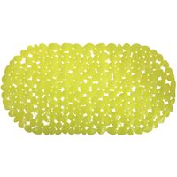 Douche/bad anti-slip mat badkamer - pvc - limegroen - 35 x 68 cm - ovaal