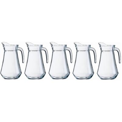 Bellatio Decorations Schenkkan - 5x - Limonade - karaf - van glas - 1,6 liter - 24 x 14 cm
