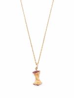 Aurelie Bidermann collier Big Apple en or 18ct orné de diamants et rubis - thumbnail