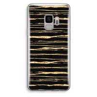 Gouden strepen: Samsung Galaxy S9 Transparant Hoesje