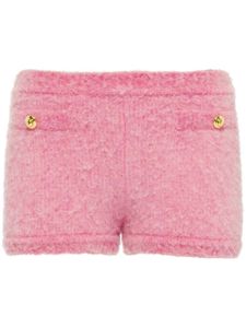 Miu Miu short Bouclé en laine vierge - Rose