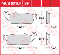 TRW Remblokken, en remschoenen voor de moto, MCB631 Allround organisch