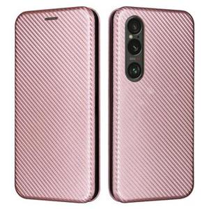 Sony Xperia 1 VI Flip Hoesje - Koolstofvezel - Rosé goud