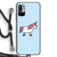Eenhoorn: Xiaomi Redmi Note 10 5G Transparant Hoesje met koord