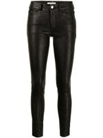 Zadig&Voltaire pantalon skinny en peau d'agneau - Noir