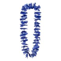 Toppers - Hawaii krans/slinger - Tropische kleuren blauw - Bloemen hals slingers