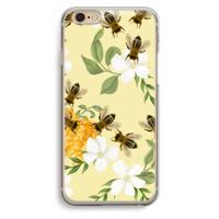 No flowers without bees: iPhone 6 / 6S Transparant Hoesje