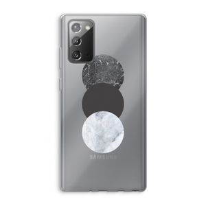 Marmeren cirkels: Samsung Galaxy Note 20 / Note 20 5G Transparant Hoesje