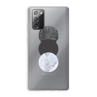 Marmeren cirkels: Samsung Galaxy Note 20 / Note 20 5G Transparant Hoesje