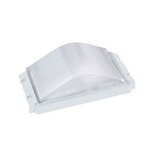 LED Tuinverlichting - Buitenlamp - Ovalas - Wand - Aluminium Mat Wit - E27 - Rechthoek