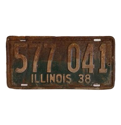 Illinois Kentekenplaat - 1938 - Origineel