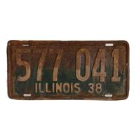 Illinois Kentekenplaat - 1938 - Origineel
