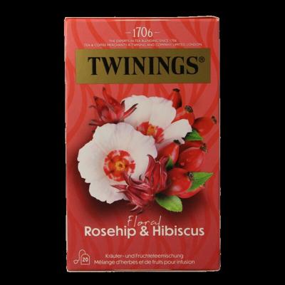Twinings Rozenbottel hibiscus 20 Zakjes Twinings Rozenbottel hibiscus 20 Zakjes