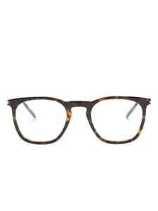 Saint Laurent Eyewear lunettes de vue à effet écailles de tortue - Marron