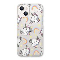 Rainbow Unicorn: iPhone 13 Transparant Hoesje