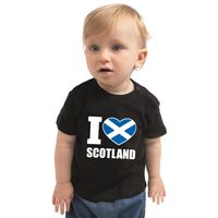 I love Scotland t-shirt Schotland zwart voor babys - thumbnail