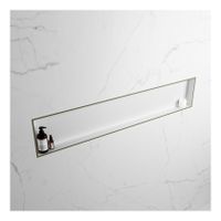 Wandnis Solid Surface Easy | In- en opbouw | 150x30x8 cm | 1 vak | Army/Talc