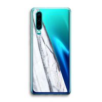Gestreepte marmer: Huawei P30 Transparant Hoesje