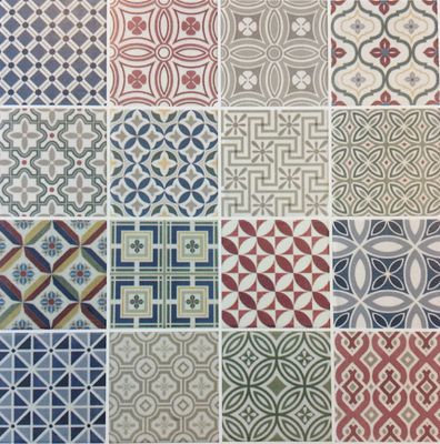 Vloer-/wandtegel blauw Portugees Vintage Country 13x13cm patchwork mat