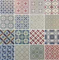Vloer-/wandtegel blauw Portugees Vintage Country 13x13cm patchwork mat