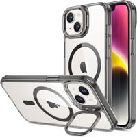 iPhone Classic Hybrid Case with Stash Stand (HaloLock) Clear Black