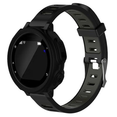 Effen kleur siliconen horloge beschermhoes voor de Garmin F235 / F750(Black)