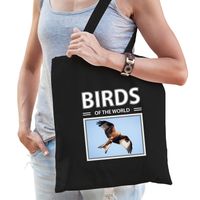 Rode wouw tasje zwart volwassenen en kinderen - birds of the world kado boodschappen tas