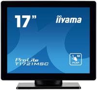 iiyama ProLite T1721MSC-B2 computer monitor 43,2 cm (17") 1280 x 1024 Pixels SXGA LED Touchscreen Tafelblad Zwart