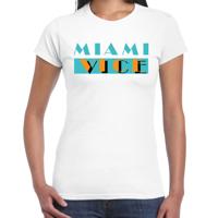 Toppers verkleed T-shirt dames - wit - Miami Vice - The Summer is Magic - Tropische feestkleding